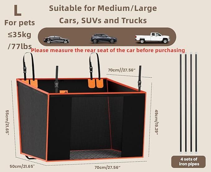 Dog Car Seat Cover, Waterproof & Scratch Proof - Fit for All Cars